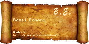 Boszi Edmond névjegykártya
